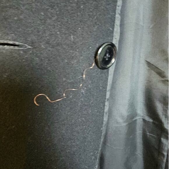 Jones New York Vintage Black Double Breasted Wool Pea Coat - Picture 6 of 8